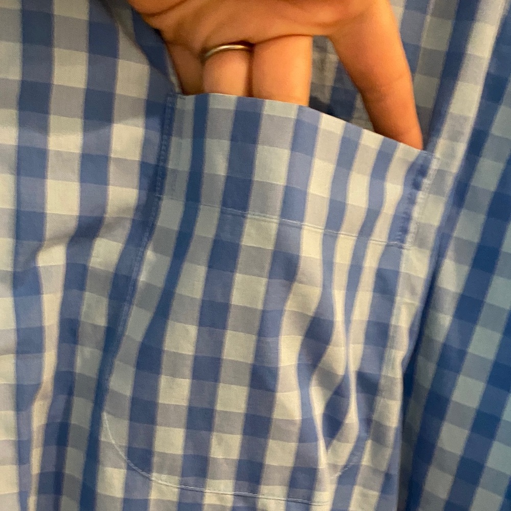 Peter Millar Blue Gingham Shirt - Picture 4 of 8